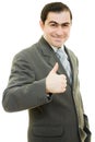 A successful businessman gesture shows ok