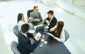 Successful businessman and his business team meeting Royalty Free Stock Photo
