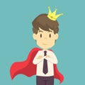 Successful businessman. King businessman.cartoon of business,employee success is the concept of the man characters business, can