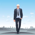 Successful businessman - London Skyline