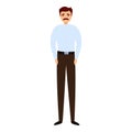 Successful businessman shirt icon, cartoon style