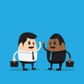 successful businessmen holding briefcase. Vector illustration decorative design Royalty Free Stock Photo