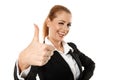 Successful businesswoman approval sign