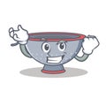 Successful colander utensil character cartoon