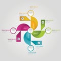 Successful concept circle infographic template. Infographics with icons and elements Royalty Free Stock Photo