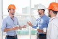 Successful construction team are having rest Royalty Free Stock Photo