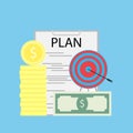 Successful financial plan vector flat