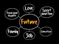 Successful Future mind map flowchart Royalty Free Stock Photo