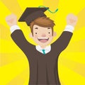 successful graduate. Vector illustration decorative design