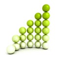 Successful growth bar sphere graph diagram Royalty Free Stock Photo