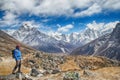 Successful hiker in Himalayas Royalty Free Stock Photo