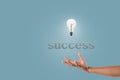 Successful ideas hand In doing business Hand expression concept