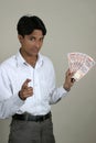 Successful indian with indian currency