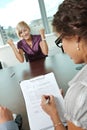 Successful job interview Royalty Free Stock Photo