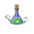 Successful magic potion isolated in the cartoon Royalty Free Stock Photo