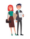 Successful Man and Woman Elegant Business Couple Royalty Free Stock Photo