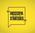 Successful marketing strategies line quote message concept