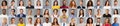 Successful Millennials. Photo Collage Of Happy Multi Ethnic People Smiling At Camera Royalty Free Stock Photo