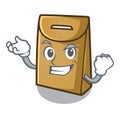 Successful paper bag isolated with the character Royalty Free Stock Photo
