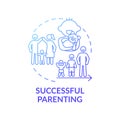 Successful parenting blue gradient concept icon