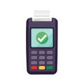 Successful Payment Transaction on POS Terminal Royalty Free Stock Photo