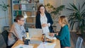 Successful Pregnant Businesswoman Working an A Comfortable Modern Office. Royalty Free Stock Photo