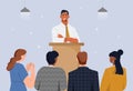 Successful public speaking concept Royalty Free Stock Photo