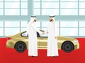 Successful purchase of a gold car by an Arab man