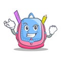 Successful school bag character cartoon