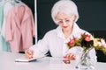 Successful senior woman fashion boutique business Royalty Free Stock Photo