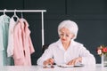 Successful senior woman fashion boutique business Royalty Free Stock Photo