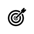 Successful shoot icon. Darts target aim symbol. Vector