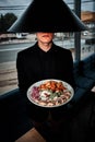 Successful small business owner having lunch in a luxury restaurant Royalty Free Stock Photo