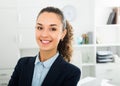 Successful smiling woman working in office Royalty Free Stock Photo