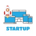 Successful startup business concept illustration Royalty Free Stock Photo