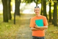 Successful student with books in the Park Royalty Free Stock Photo