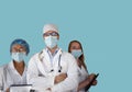 Successful team of doctors looking at camera and smiling Royalty Free Stock Photo