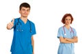 Successful team of doctors Royalty Free Stock Photo