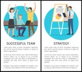 Successful Team Strategy Set Vector Illustration Royalty Free Stock Photo
