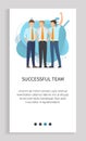 Successful Team of Businessmen Wearing Suits Slider Royalty Free Stock Photo