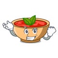 Successful tomato soup character cartoon
