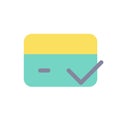Successful transaction flat color ui icon