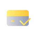 Successful transaction flat gradient color ui icon