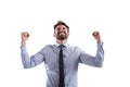 Successful victorious businessman Royalty Free Stock Photo