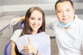 Successful visit patient to dentist doctor