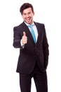 Successful young business man smiling isolated Royalty Free Stock Photo