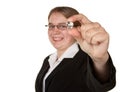 Successful young business woman holding diamond Royalty Free Stock Photo