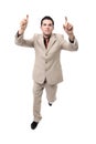 Successful Young businessman cheering Royalty Free Stock Photo