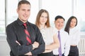 Successful young businessman and his business team Royalty Free Stock Photo