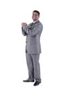 Successful young businessman showing sign of friendship. Royalty Free Stock Photo